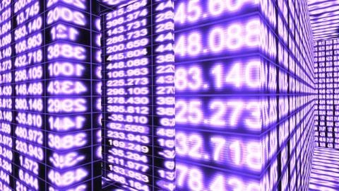 Futuristic Digital Technology Data Ticker Abstraction Stock Illustration