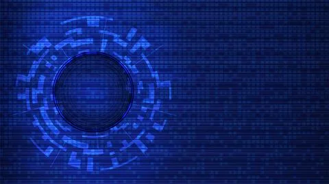 Futuristic digital technology template with copy spaces. Digital circle Stock Illustration