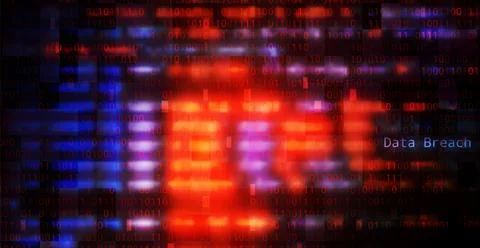 Futuristic Digital Technology Vector Background. Cyber Attack, Ransomware, Ma Stock Illustration