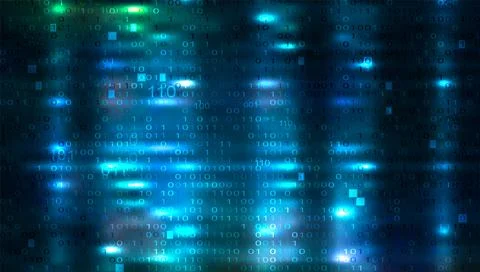 Futuristic Digital Technology Vector Background. Cyber Attack, Ransomware, Ma Stock Illustration