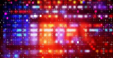 Futuristic Digital Technology Vector Background. Cyber Attack, Ransomware, Ma Stock Illustration