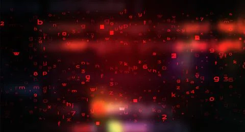 Futuristic Digital Technology Vector Background. Cyber Attack, Ransomware, .. 스톡 일러스트