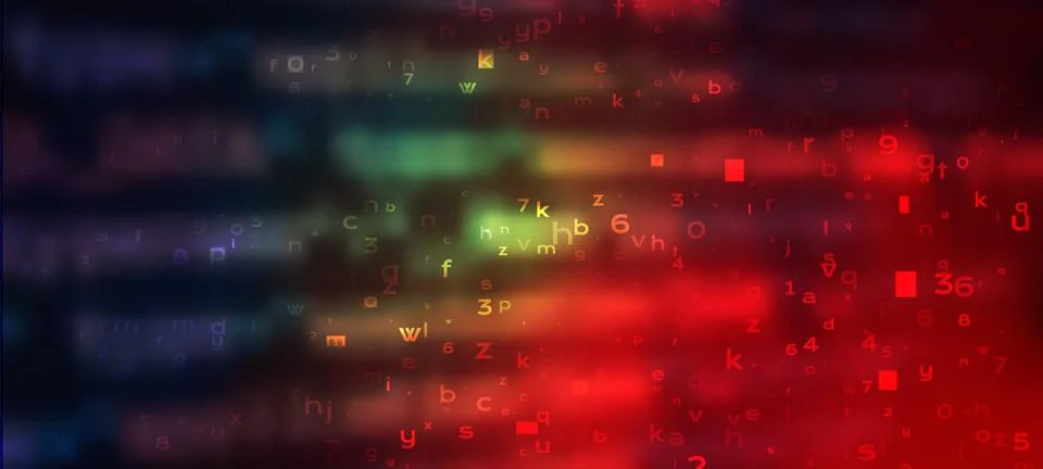 Futuristic Digital Technology Vector Background. Cyber Attack, Ransomware, Ma Illustrazione stock