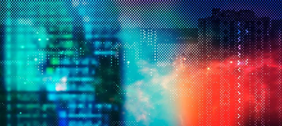 Futuristic Digital Technology Vector Background. Cyber Attack, Ransomware, Ma Stockillustratie