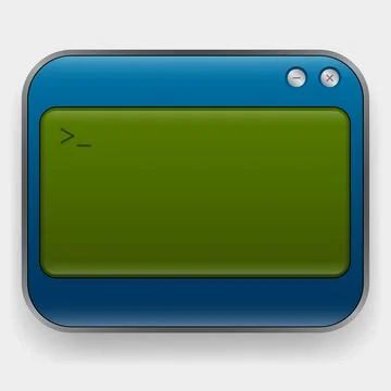 Futuristic digital terminal interface window with minimal UI design Stock Illustration
