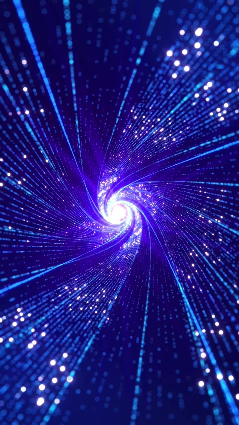 Futuristic digital tunnel abstract technology innovation Speed of digital lights Stock Footage 341894722