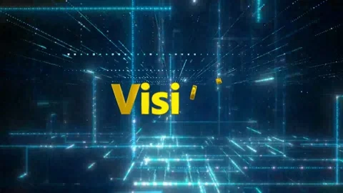 Futuristic digital tunnel with glowing blue lines Stock Footage 337315831