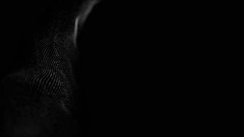 Futuristic digital wave. Dark cyberspace. Abstract wave with dots. Видео 168421732