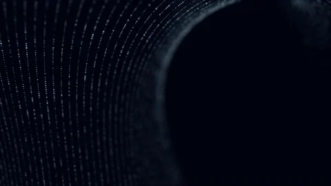 Futuristic digital wave with dots. Dark cyberspace. Abstract music background. Stock Footage 162406013
