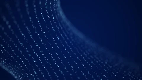 Futuristic digital wave with dots. Dark cyberspace. Abstract music background. 動画素材 162406092