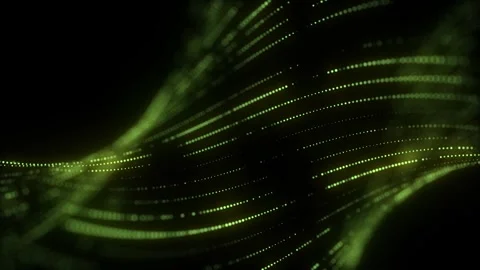 Futuristic digital wave with dots. Dark cyberspace. Abstract music background. Stock Footage 257309467