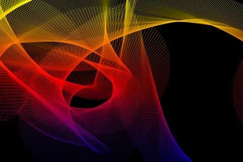 Futuristic digital wave flowing abstract hologram light background Illustration
