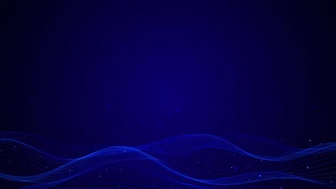 Futuristic digital wave of particles dots. Dark cyberspace Abstract background Stock Footage 312007004