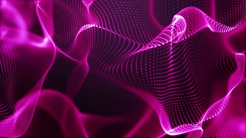 Futuristic digital wave particles motion abstract background Stock Footage 280387957