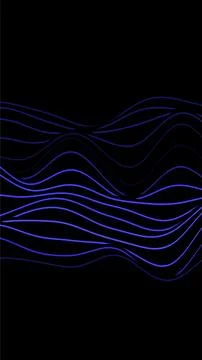 Futuristic Digital Wave Pattern with Neon Lines. 库存插图