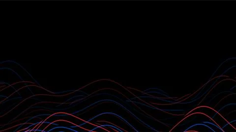 Futuristic Digital Wave Pattern with Neon Lights. 库存插图