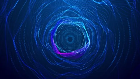 Futuristic digital wave sphere, sci-fi portal background. geometric Spherical Stock Footage 295185744
