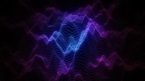 Futuristic digital wave with top view. Particle explosion. 動画素材 249450190