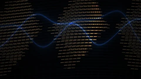 Futuristic Digital Waveform Data Visualization. Stock Footage 333924851