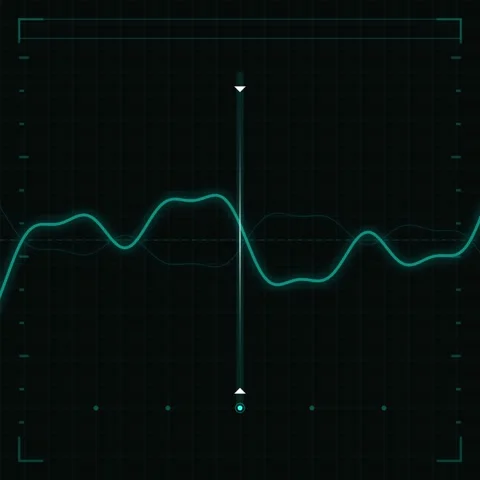 Futuristic Digital Waveform Display: Abstract Audio Visualization on Futuri.. Stock Footage 347259534