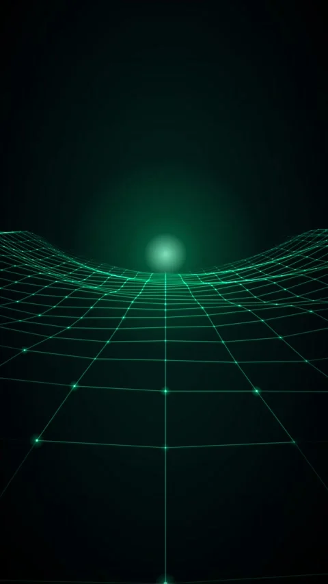 Futuristic digital wireframe grid 動画素材 339317214