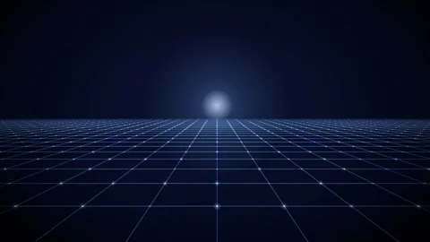 Futuristic digital wireframe grid 動画素材 339317242