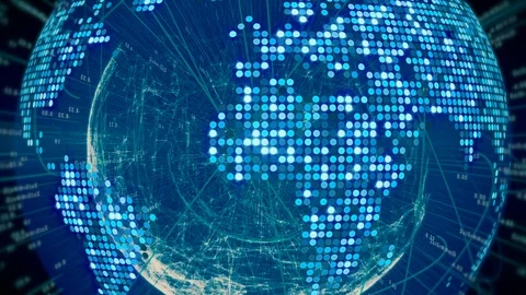 Futuristic Digital World Connections Stock-Footage 99442551