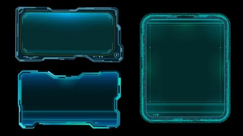 Futuristic displays with copy space. Stock Illustration