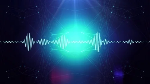 Futuristic DJ Audio Waves Stock Footage 91779995