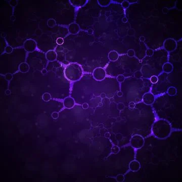 Futuristic dna, abstract molecule, cell illustration eps10 Illustrazione stock