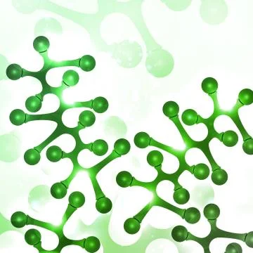 Futuristic dna, abstract molecule Stock Illustration