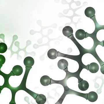 Futuristic dna, abstract molecule Illustrazione stock