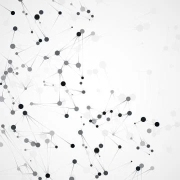 Futuristic dna, abstract molecule Illustrazione stock