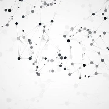 Futuristic dna, abstract molecule Stock Illustration