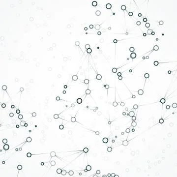 Futuristic dna, abstract molecule Stock Illustration