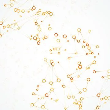 Futuristic dna, abstract molecule Stock Illustration