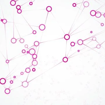 Futuristic dna, abstract molecule Illustrazione stock