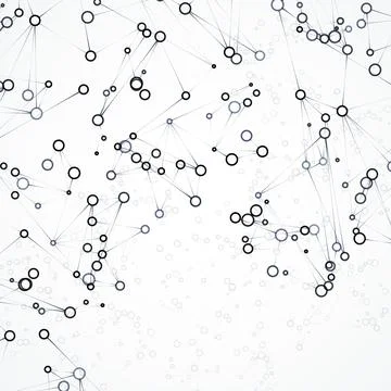 Futuristic dna, abstract molecule Stock Illustration