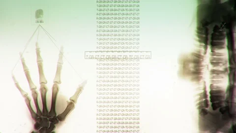 Futuristic DNA Analysis Sci Fi Style Video stock 84702154