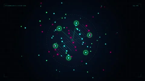 Futuristic DNA HUD Interface Hologram Motion Loop Stock Footage 346115292