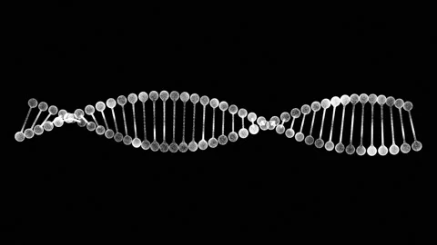 Futuristic DNA Strand Analysis Head Up Display Stock Footage 170211649