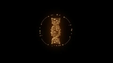 Futuristic DNA Strand: Science, Technology, and Innovation. Stock Footage 318175392