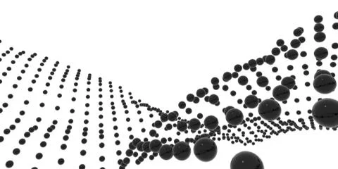 Futuristic Dots Pattern. 3D Illustration イラスト素材