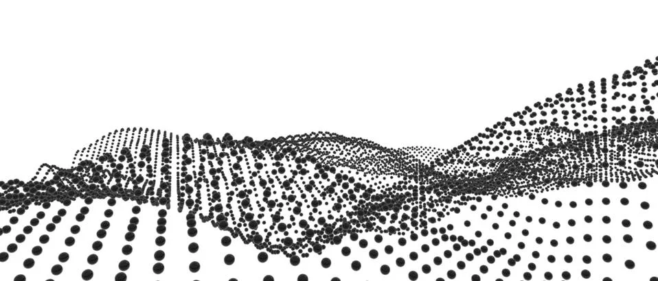 Futuristic Dots Pattern. 3D Illustration Stock Illustration