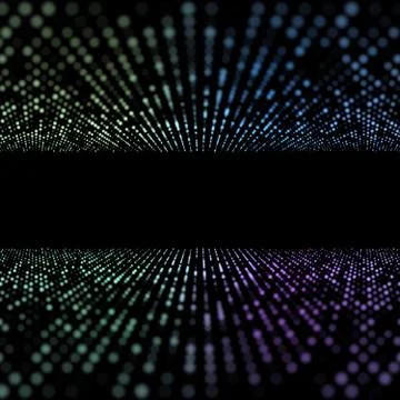 Futuristic dots pattern. Technology background. Data visualization. Sound wave Stock Illustration