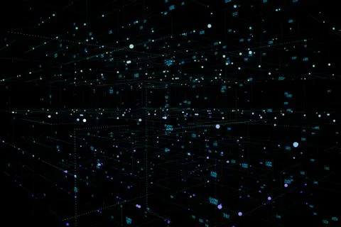 Futuristic dots pattern. Technology background. Data visualization. Sound wave Stock Illustration