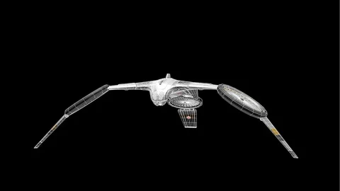 Futuristic drone 3d wireframe design Stock Footage 100438391