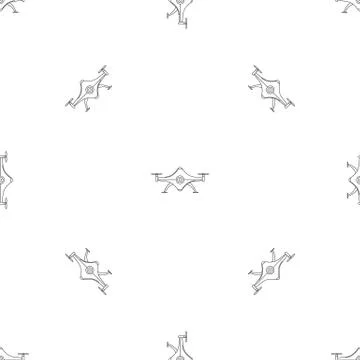 Futuristic drone pattern seamless vector Illustrazione stock