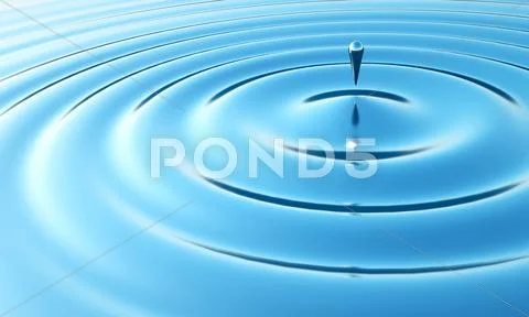 Futuristic drop of water Stock Photos