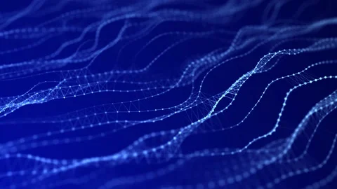 Futuristic dynamic wave. Science background with DNA. Stockbeeldmateriaal 147859168